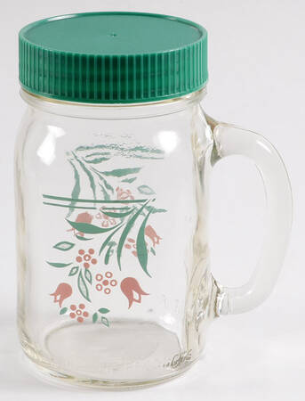 Rosemarie (Corelle) Glass Mason Jar Mug & Metal Lid