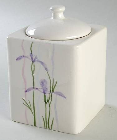 Shadow Iris (Corelle) Small Square Canister & Lid