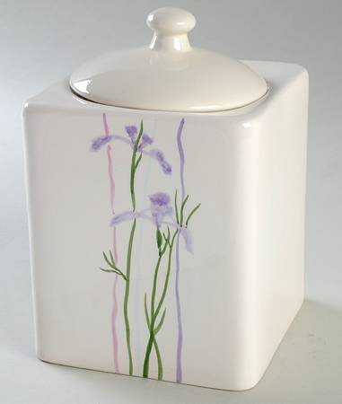 Shadow Iris (Corelle) Large Square Canister & Lid