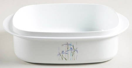 Shadow Iris (Corelle) 28 Oz Square Plastic Microwave Bowl No Vent Lid