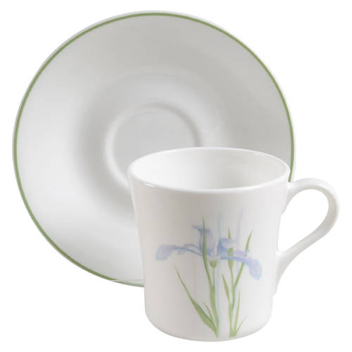 Shadow Iris (Corelle) Mug/Cup & Saucer Set
