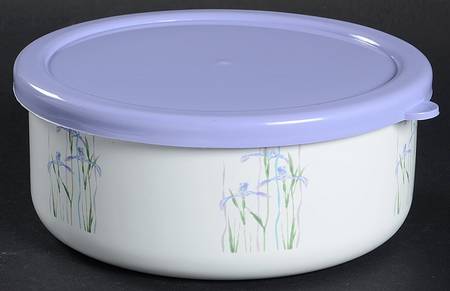Shadow Iris (Corelle) 5 3/4" Metal Bowl & Plastic Lid