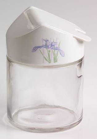 Shadow Iris (Corelle) Glass Sugar Bowl & Plastic Lid