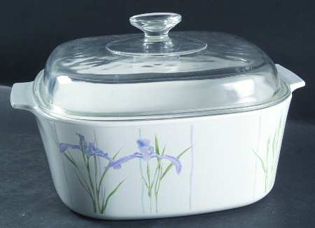 Shadow Iris (Corelle) 5 Quart Square Casserole with Glass Lid