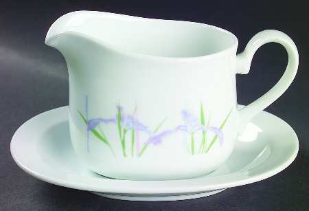 Shadow Iris (Corelle) Gravy Boat & Underplate
