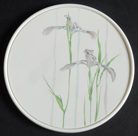 Shadow Iris (Corelle) Round Coaster with Plastic Back