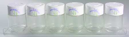 Shadow Iris (Corelle) Spice Jar Set with Plastic Rack