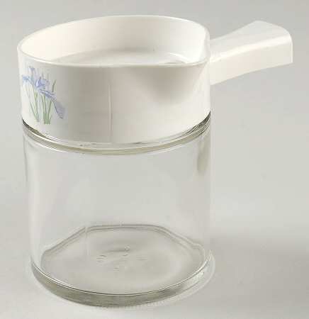 Shadow Iris (Corelle) Creamer Glassware & Plastic Lid