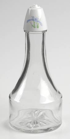Shadow Iris (Corelle) Oil/Vinegar Glassware Shaker Cruet & Plastic Top