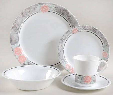 Silk and Roses (Corelle) 5 Piece Place Setting