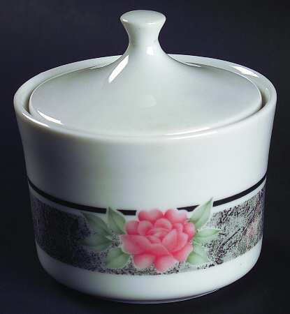 Silk and Roses (Corelle) Sugar Bowl & Lid