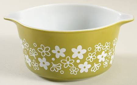 Spring Blossom (Large Flowers) 1 Qt Round Casserole No Lid