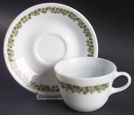 Spring Blossom (Large Flowers) Flat Cup & Saucer Set