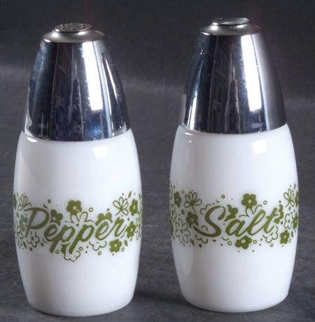 Spring Blossom (Large Flowers) Salt & Papper Set with Chrome Plated Lids
