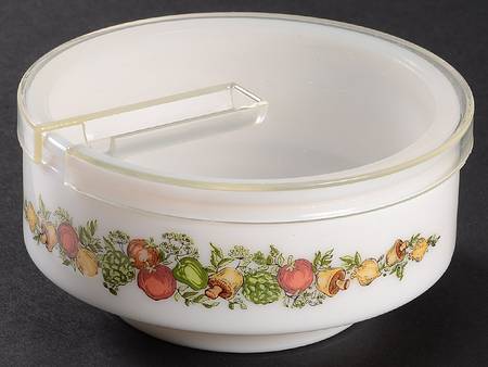 Spice of Life (Centura) Glassware Condiment Bowl w/Plastic Lid