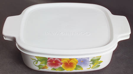Summer Blush (Corelle) 1 Quart Square Casserole with Lid