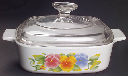 Summer Blush (Corelle) 1 Quart Square Casserole with Lid