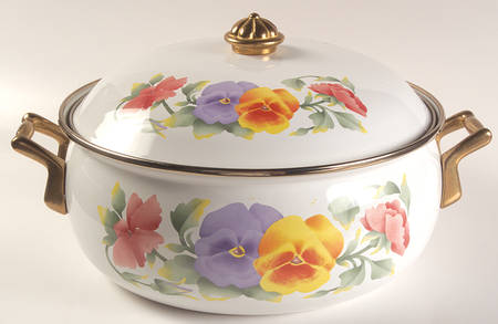 Summer Blush (Corelle) 4 Quart Metal Covered Casserole
