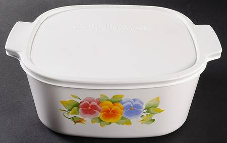 Summer Blush (Corelle) 5 Quart Square Casserole with Lid