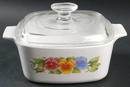 Summer Blush (Corelle) 1.5 Quart Square Casserole with Lid