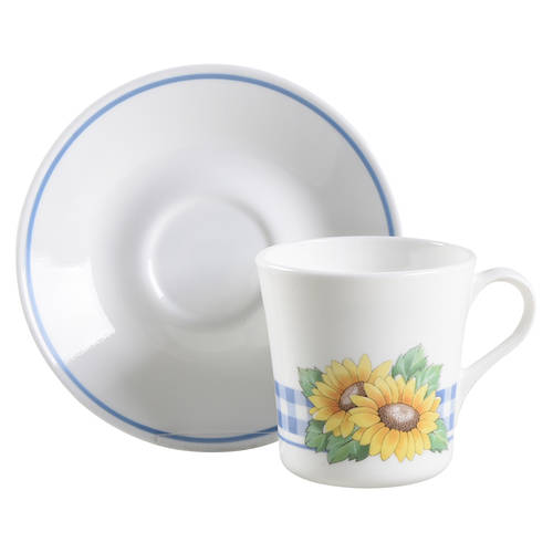 Sunsations (Corelle) Flat Cup & Saucer Set