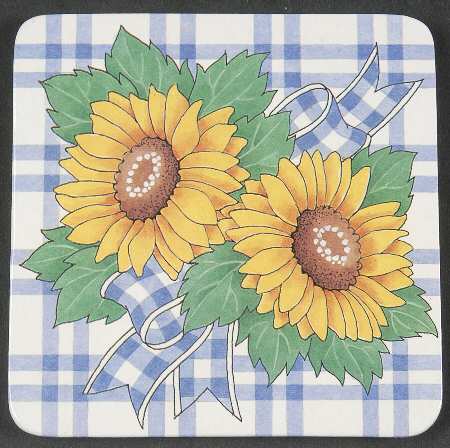 Sunsations (Corelle) Cork Back Square Coaster