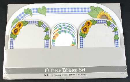 Sunsations (Corelle) Tabletop Set-10pc(4coasters,2 Hot Pads,4placemats)