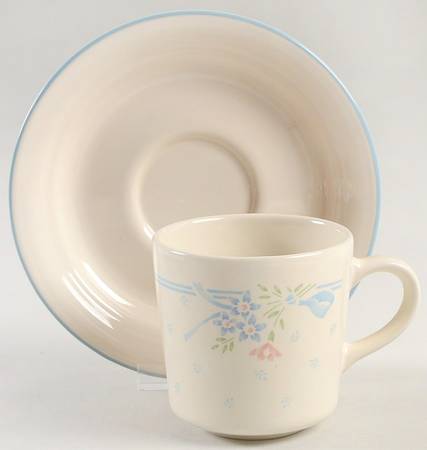 Symphony (Corelle) Flat Cup & Saucer Set