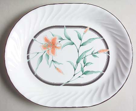 Tiger Lily (Corelle) 12" Oval Serving Platter