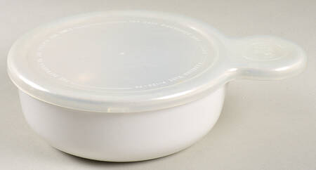White Coupe Grab-It & Plastic Lid