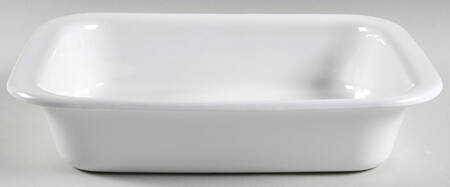 White Coupe 10" Rectangular Baker