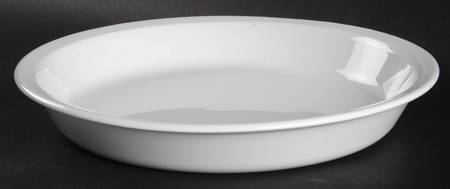 White Coupe Pie Serving Plate
