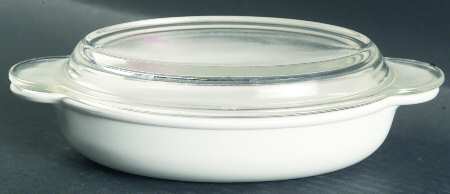 White Coupe 14 Oz Glass Casserette & Lid