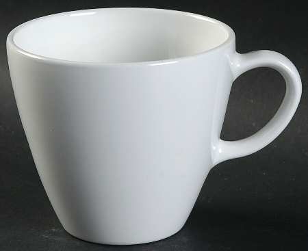 White Coupe Flat Cup