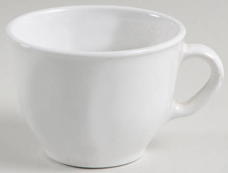 White Coupe Flat Demitasse Cup