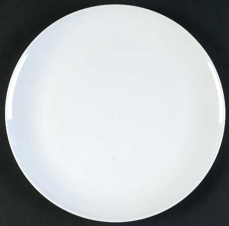 White Coupe Luncheon Plate