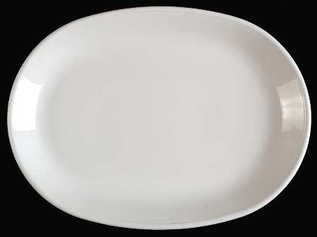 White Coupe 11" Oval Serving Platter