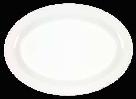White Coupe 16" Oval Serving Platter