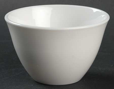 White Coupe Sugar Bowl No Lid