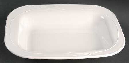 White Flora 13" Rectangular Roaster