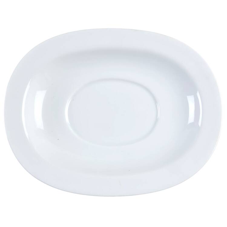White Narrow Rim (Centura Line) Underplate for Gravy Boat