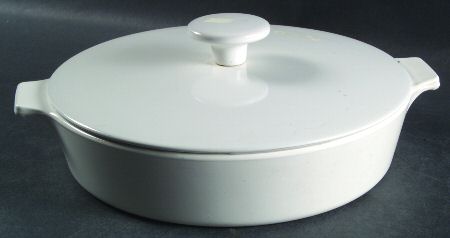 White Narrow Rim (Centura Line) 8" Skillet & Lid