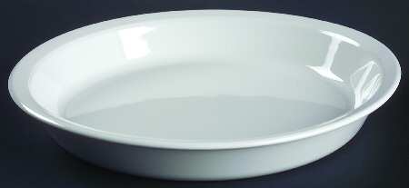 White Narrow Rim (Centura Line) Pie Serving Plate