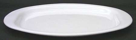 White Narrow Rim (Centura Line) 16" Oval Serving Platter