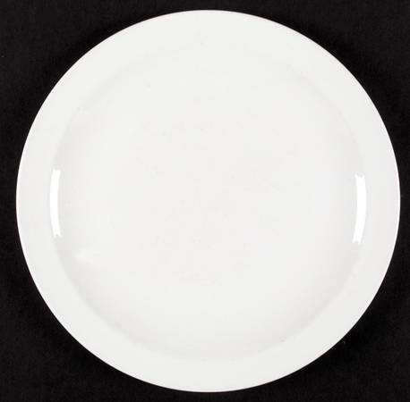 White Narrow Rim (Pyroceram) Large Dinner Plate