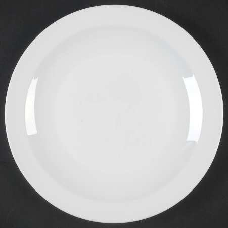 White Narrow Rim (Pyroceram) Luncheon Plate