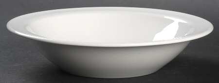 White Narrow Rim (Pyroceram) Rim Soup Bowl