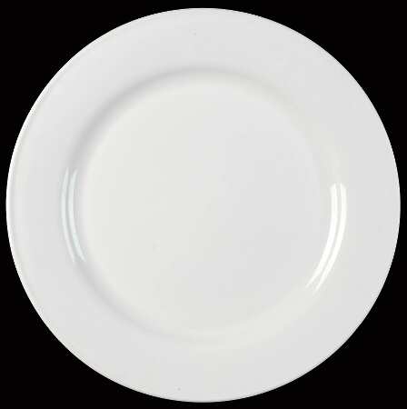 White Narrow Rim (Pyroceram) 12" Chop Plate (Round Platter)