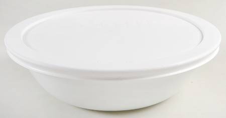 Winter Frost White (Corelle) 8" Round Vegetable with Plastic Lid