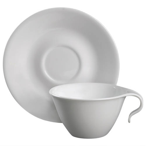 Winter Frost White (Corelle) Flat Cup & Saucer Set